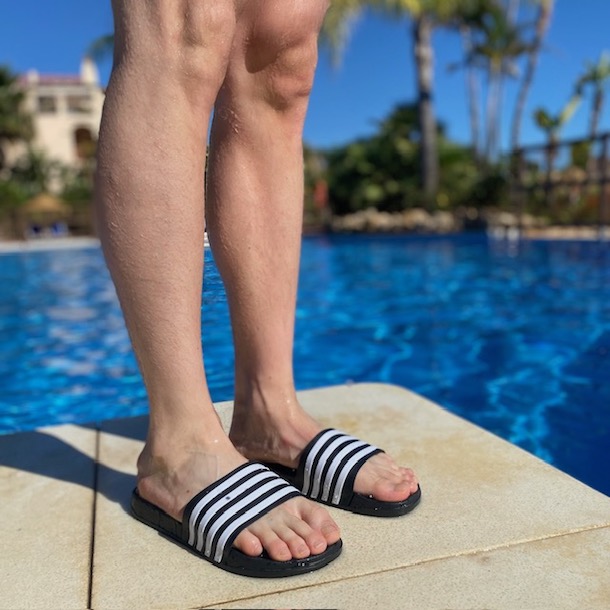 Badesandal retro stripe herre str 40-45