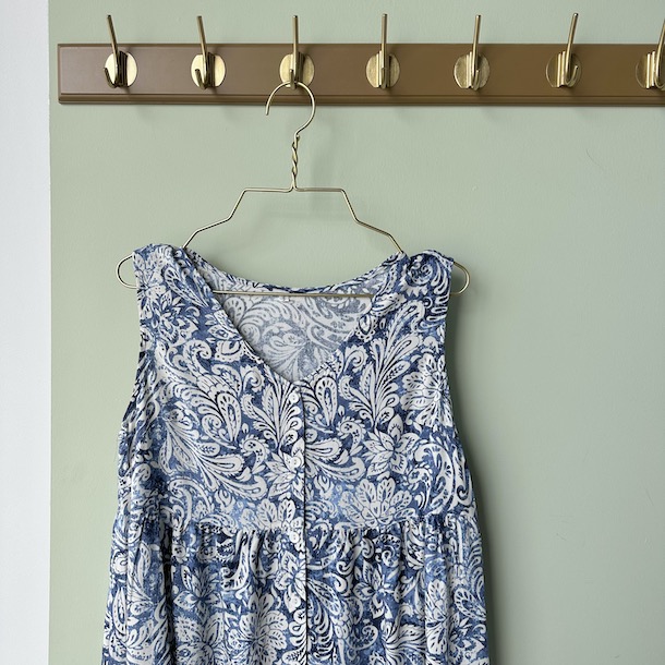 Sommer kjole blues viskose s-xl