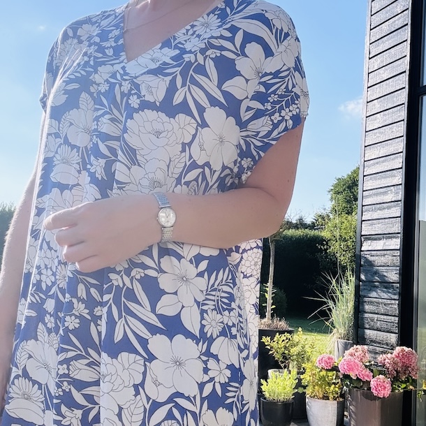 Sommer kjole med lille ærme viskose str m-4xl