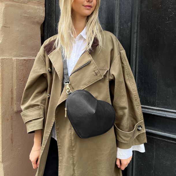  Joy hjerte crossbody skind