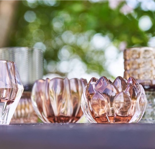 Fyrfadsstage glas