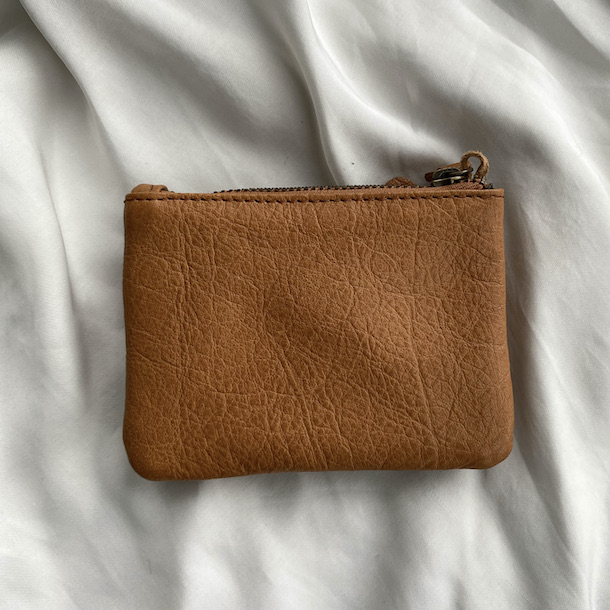 Cow pung med 2 rum - skind classic cognac